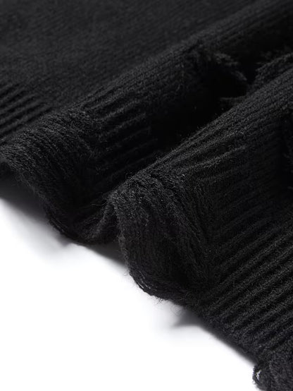 Vintage Trui met Gescheurde Details